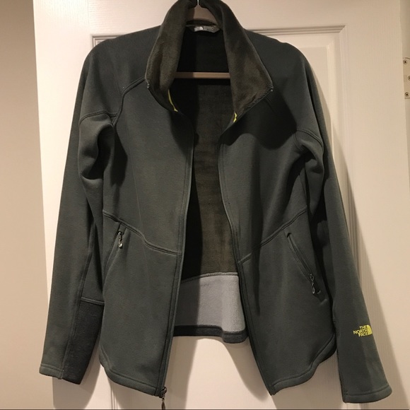 North Face Fleece Sage/Gray two-tone jacket - Picture 2 of 5